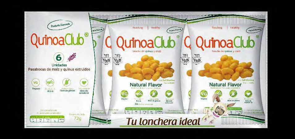 Snacks de Quinua y Maíz - extruidos Con semillas de Chía y extracto de zanahoria Pasabocas extruidos de Maíz y Quinua,