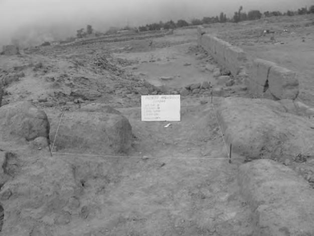 Investigaciones en el complejo arqueológico de Lumbra, un asentamiento tardío del valle medio del río Chancay-Huaral Figura 24 (Superior izquierda): Unidad 11 al inicio de la excavación.