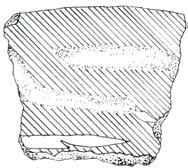 La cantidad y tamaño de desgrasante varía entre los tiestos, incluyéndose piedra pómez.