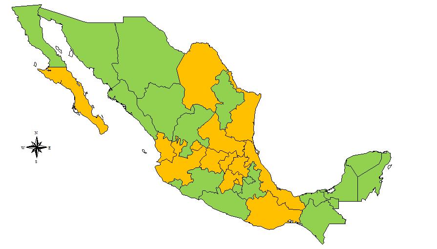 Por encima Promedio Nacional 18.7% Por debajo *Los resultados de Oaxaca son únicamente de alumnos de cursos comunitarios CONAFE Entidad 2006 2011 Diferencia Aguascalientes 22.7 39.8 17.