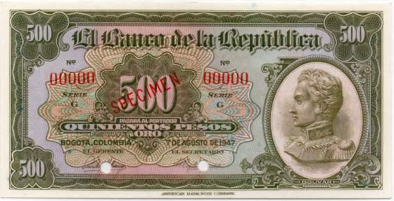 5 (XF+). RARO. 3 000.000 132 (70%) 132. Quinientos Pesos. 7.8.1947.