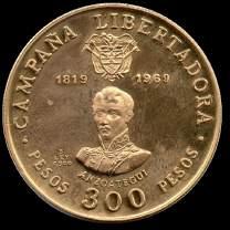 300 Pesos. 1969. XF.