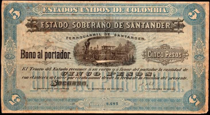 Estado Soberano de Santander. Ferrocarril de Santander.