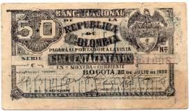 150.000 209. Banco Nacional. 50 Centavos. 25.4.1900.