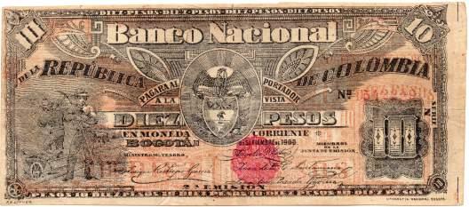 000 211. Banco Nacional. 10 Pesos. 30.9.1900.