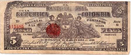 213. Banco Nacional. 5, 10 & 20 Pesos. 1899 & 1900.