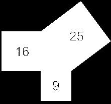 llamado el "triángulo 3,4,5 tiene un ángulo recto.