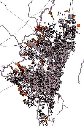 2. La ciudad densa y compacta en Bogotá d. El resultado es una ciudad densa y compacta en los años 80/90. Datos 1999: Densidad: 210 hab./ha. Población: 6 700.