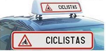 V-22. Cartel avisador de acompañamiento de ciclistas. 1. Indica la circulación próxima de ciclistas.64 2.