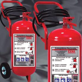 Extintores de Polvo químico seco ABC Son aptos para fuegos de la clase A, B y C.