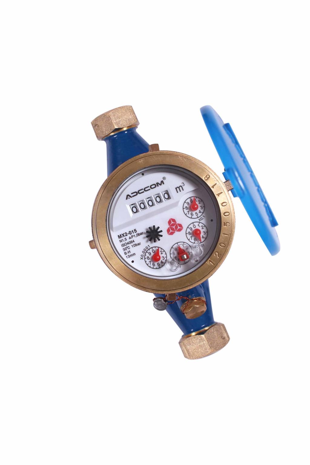 Diámetros disponibles: ½ Medidor volumétrico Cuerpo fabricado en plástico Para agua potable hasta 30º C