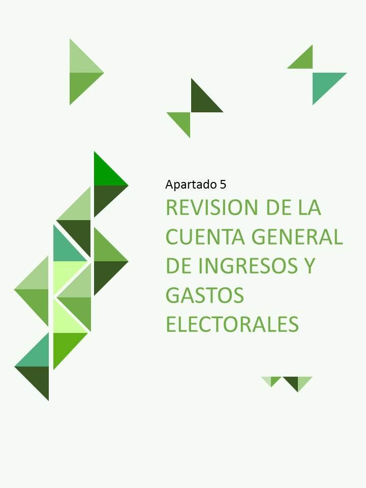 5. Revisión de la cuenta general de ingresos y gastos electorales