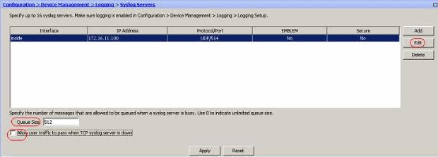 nota: Aseegurese que usted tiene accesibilidad al servidor de Syslog de Cisco ASA. 3. Ven al servidor de Syslog configurado como se muestra aquí.