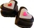 Valentine's Day Retail Brownie Heart - rich chocolate brownie dipped in dark chocolate and decorated with