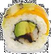 Jarocho Roll Tucan Roll Por dentro: Tampico y aguacate. Por dentro: Aderezo de spicy tuna y kampyo.