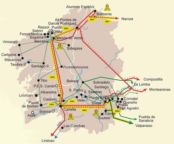 Además, habría que considerar la conexión existente con Portugal mediante la línea de 400 kv Cartelle-Lindoso, que permite los