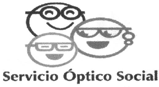 SERVICIO ÓPTICO SOCIAL y logotipo (se reivindica colores), conforme al modelo adjunto. Distingue: Publicidad; gestión de negocios comerciales; administración comercial; trabajos de oficina.