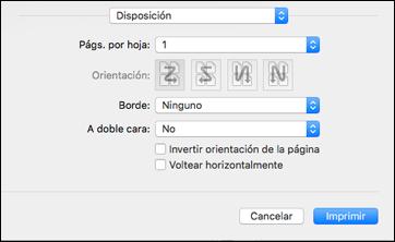Cómo seleccionar opciones de composición de impresión - Software de impresión PostScript - OS X Puede seleccionar una variedad de opciones de composición para su documento o foto seleccionando