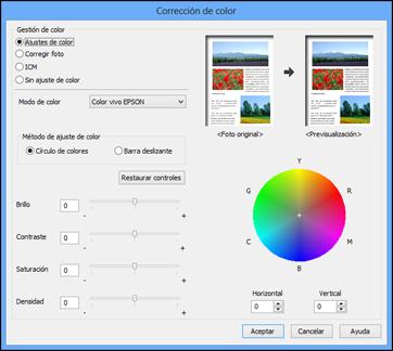 Tema principal: Cómo imprimir con Windows Tareas relacionadas Cómo imprimir su documento o foto - Windows Opciones personalizadas de corrección de color - Windows Puede seleccionar cualquiera de las
