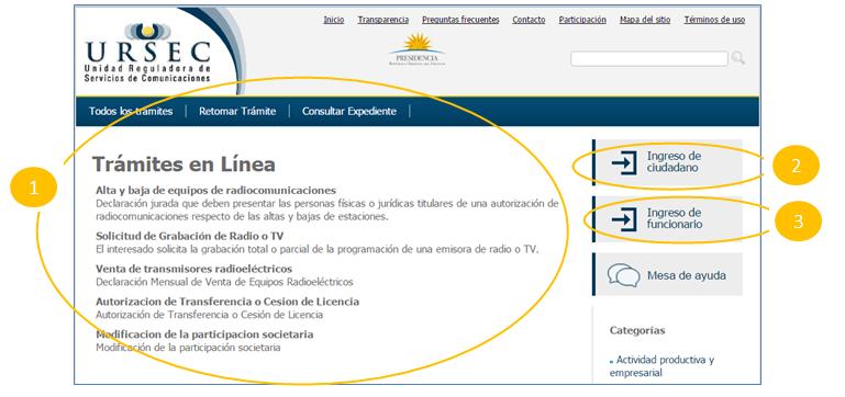 Alta y Baja de Estaciones de Radiocomunicaciones Organismo: Unidad Reguladora de Servicios de Comunicaciones. Descripción.