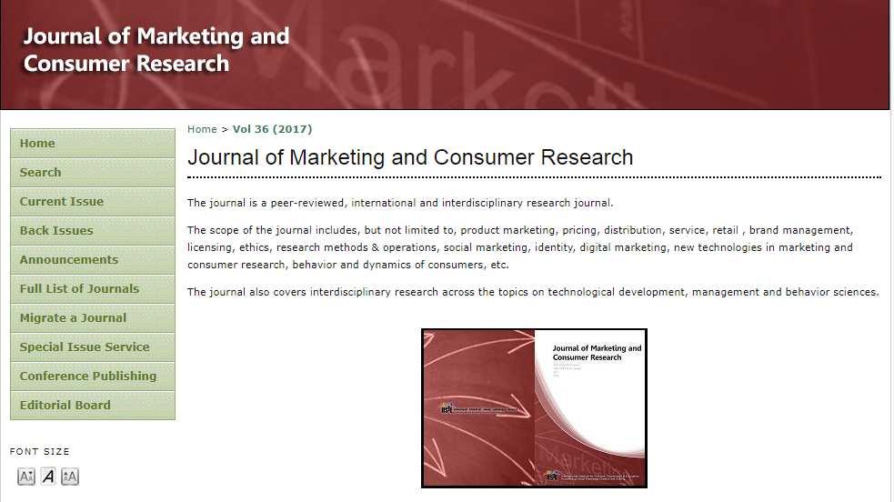 1.5 JOURNAL OF MARKETING AND CONSUMER RESEARCH