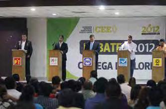 La transmisión de los debates de candidatos a Alcalde estuvo a cargo de TV Nuevo León y Radio Nuevo León, y la producción de los mismos fue por parte de la Comisión Estatal Electoral.