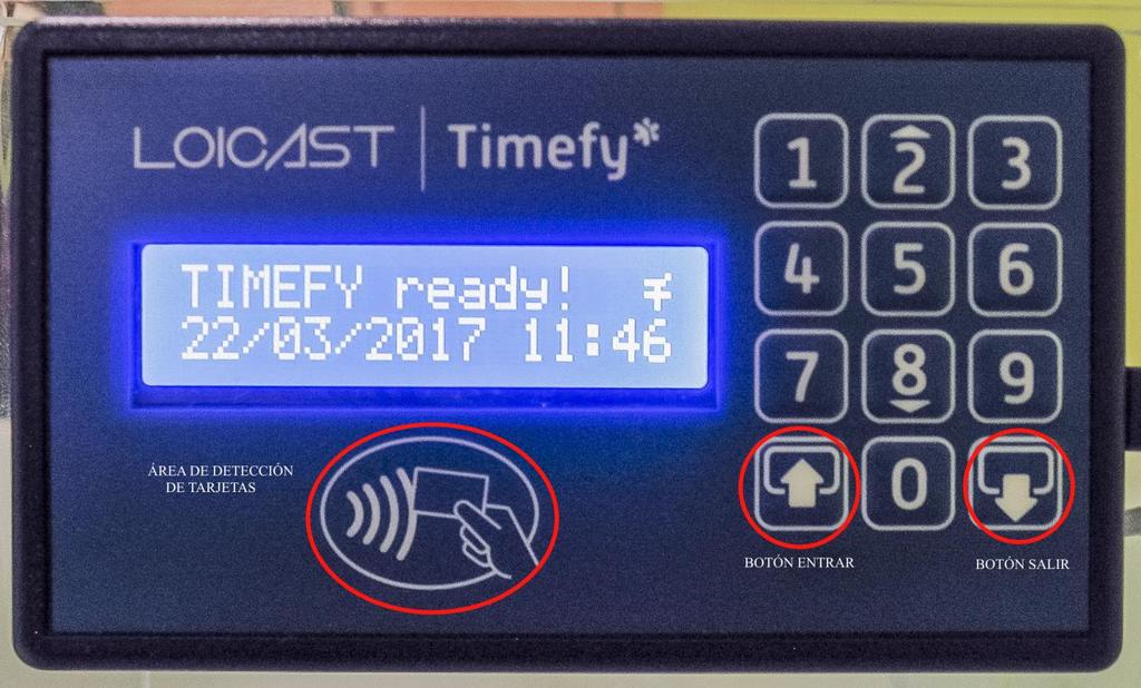 TIMEFY - GUÍA DE INSTALACIÓN Y USO 1. CONTENIDO DEL PAQUETE En la caja de Timefy encontrará los siguientes componentes: Dispositivo de fichar Timefy. Alimentador con conector MicroUSB.