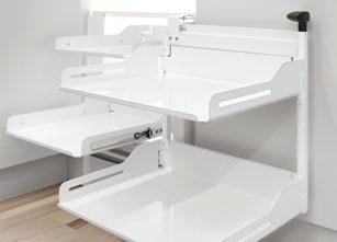 Mueble de rincón extraíble Magic Corner Comfort VARIANTES Estantes Libell (blanco, plata,