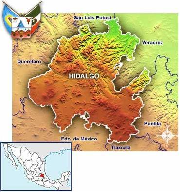 GEOGRAFÍA Y POBLACIÓN El Estado de Hidalgo cuenta con una superficie de 20,813 km2. Se localiza en el centro-oriente del país.