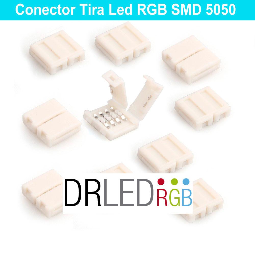 cuatro pines de tira led RGB SMD 5050 y 3528 CONECTOR CON CABLE