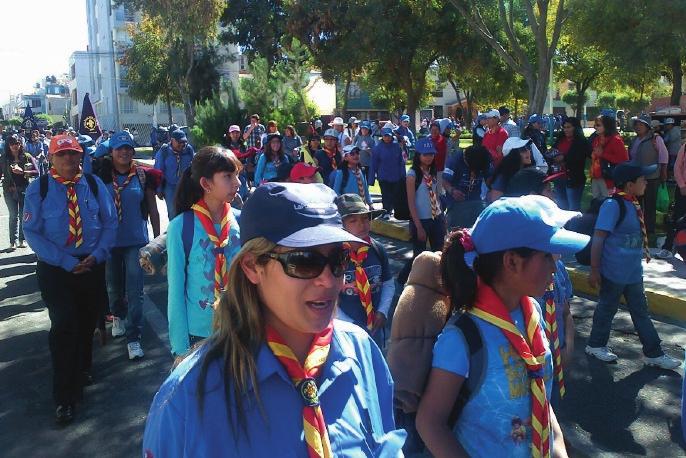 CELEBRACIONES EN AREQUIPA PASACALLE AREQUIPEÑO Y en Arequipa se siguieron las celebraciones por los 103 años de Scouts del Perú con un
