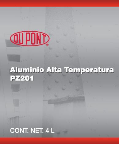 Aluminio altas Temperaturas (540ºC) Recubrimiento de aluminio de un solo componente a base de resinas siliconadas.