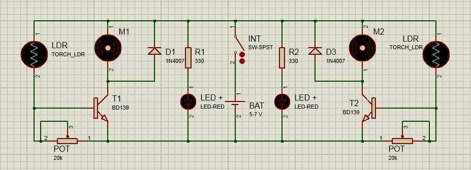 Esquema En este esquema podemos observar dos circuitos simétricos regulados por una única batería e interruptor.