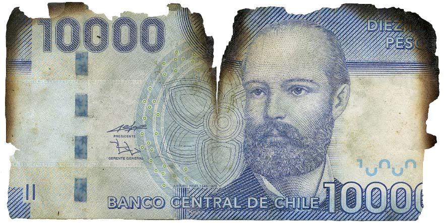 Asimismo, tales piezas no deberán ser recibidas por la entidad bancaria ni ser remitidas al Banco Central de Chile como billetes NO APTOS vía depósito en cuenta corriente.