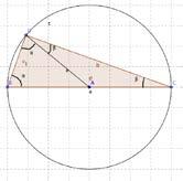 El segundo teorema de Thales plantea que al trazar una circunferencia y seleccionar un punto sobre ella y un diámetro con puntos diferentes a este, el triángulo resultante de estos puntos es