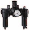 (5) Lubricador de micro niebla para optimizer la relación aire/aceite (6) Válvula de drenaje automática (7) Drenaje manual 4 2 3 1 5 Flujo máximo de aire Δ 14,5 PSI (1 bar) 6 7 LUBRICADOR DEL