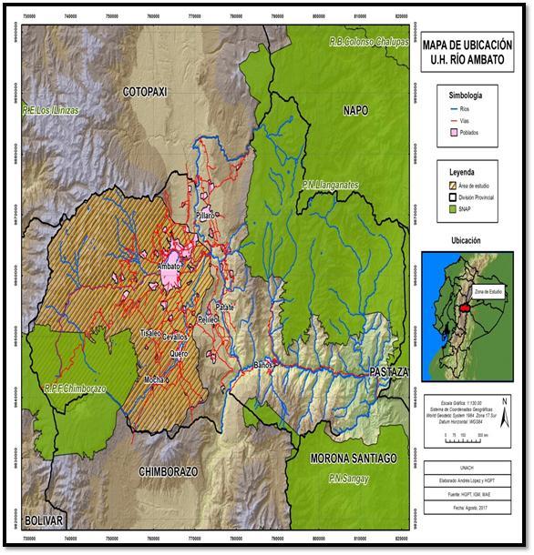 5.. Descripción del área de estudio. La unidad hidrográfica del río Ambato tiene una superficie total de 9.