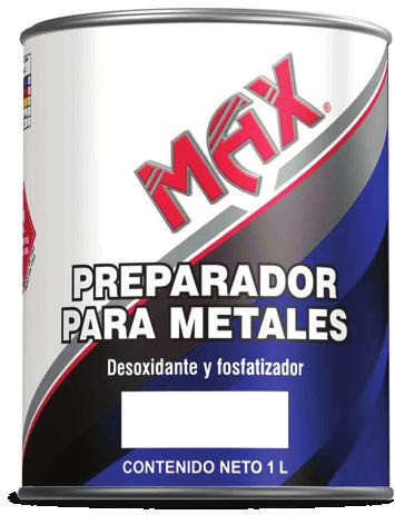 Especiales + Preparador para metales + Removedor Plus + Productor de Adherencia + Matizante Universal Max Preparador para metales, desoxidante y fosfatizador