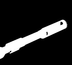 104* Trépano de Ø 16 mm, largo, canulado, de anclaje rápido para DHS/DCS Asegúrese de que el mecanismo de centrado del trépano esté en la posición correcta: debe empujarse desde el extremo