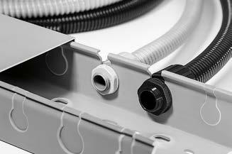 Sistemas de Protección para Cables Canales Ranurados Canal de Cableado de PVC HelaDuct HTWD-PC con orificios circulares para tubos y cables pesados Los canales de cableado HelaDuct HTWD-PC son