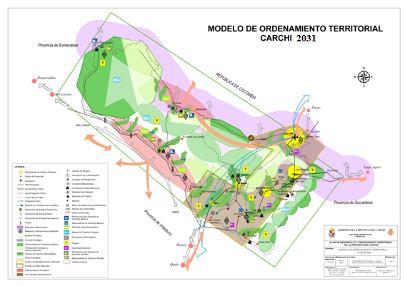 Mapa 1. Territorios de planificación en el Carchi Modelo de Ordenamiento Territorial Propuesto, Carchi.