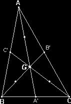 centro de gravedad del triángulo y se denotará por G.
