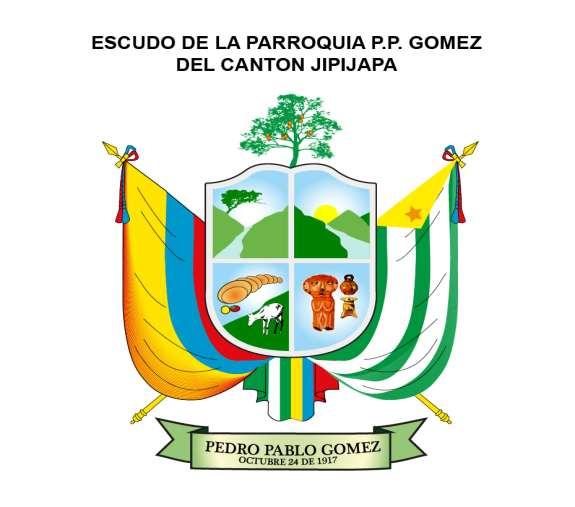 Escudo representado por una planta de café, se despliegan la bandera del Ecuador y de la parroquia, y descansa en una cinta donde se encuentra escrito el nombre de la parroquia y la fecha de