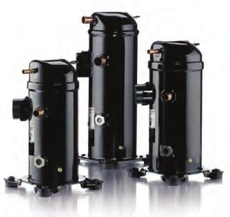 Compresores Scroll Para Refrigeracion. MZ R404A / R7/ R134a COMPRESORES ERMETICOS Compresores MZ suministrados con carga de aceite ( lubricante tipo PVE), accesorios de montaje.