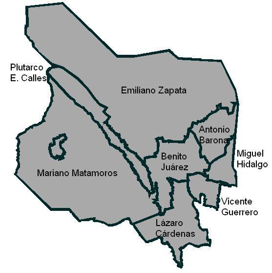 Fig 2.3 División política del municipio de Cuernavaca Poco más de la mitad del territorio municipal (56.52%) se localiza en el Eje Neovolcánico; el 43.48% restante, dentro de la Sierra Madre del Sur.