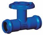 Válvulas y Accesorios de Fundición Tés embridadas para PVC También disponible en color rojo para saneamiento y aguas residuales.