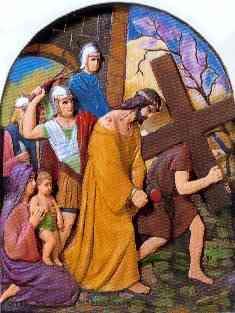 V Estación Simón el Cirineo ayuda a Jesús a llevar la cruz mundo. Amén G: Jesús está extenuado.