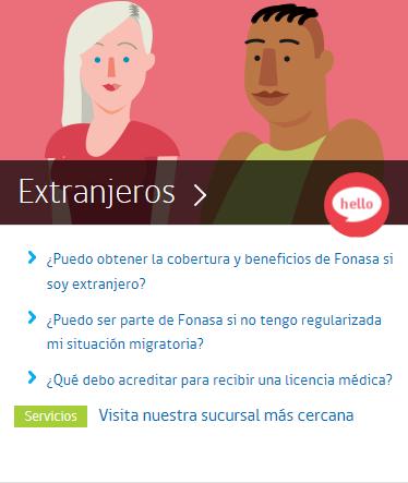 MIGRANTES EN CHILE Más información sobre beneficios para migrantes en www.fonasa.