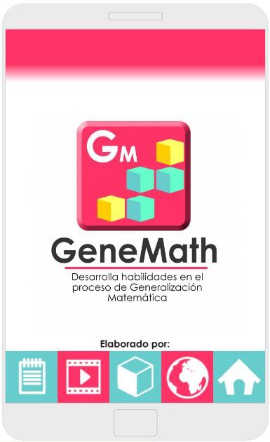Estructura geeral E térmios estructurales y gráficos, la aplicació GeeMath se estableció a través de u iterfaz de fácil acceso co u alto coteido gráfico y multimedial, permitiedo a los usuarios