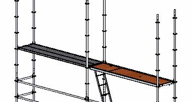Barras de seguridad Diagonal 4Colocación de las barras y diagonales Son colocadas las barras horizontales a una distancia máxima de m del nivel inferior.